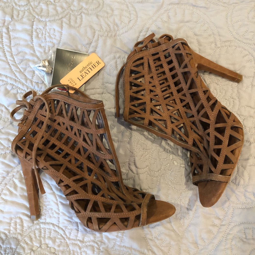 Zara leather heels size 6